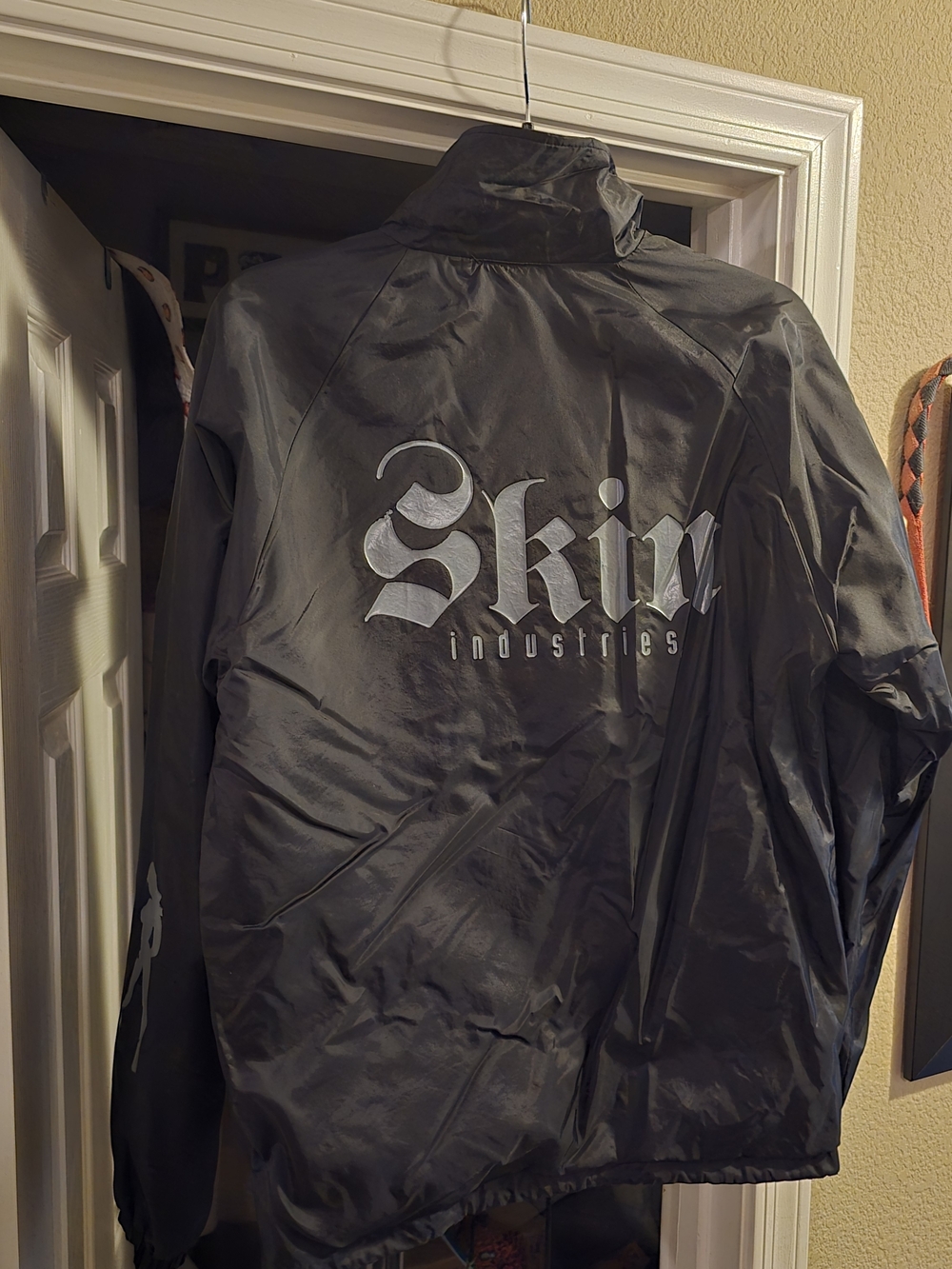 Men's Black Logo Windbreaker Jacket